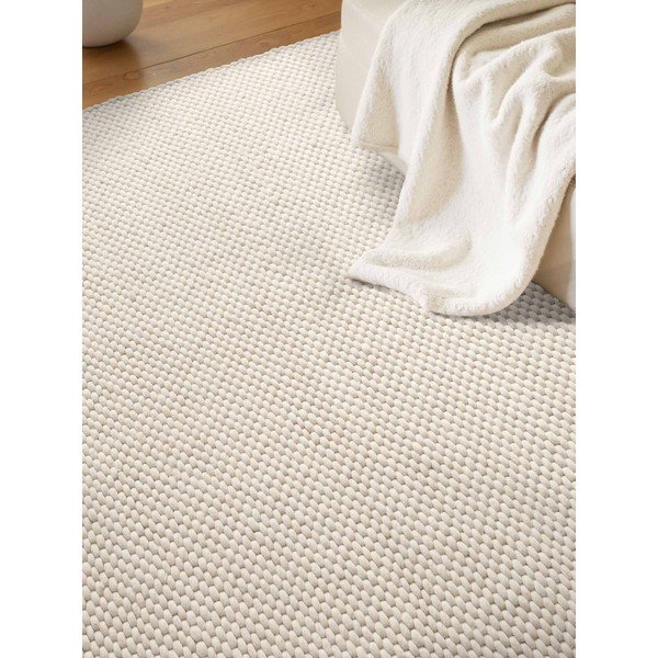 Kremno bela ročno tkana volnena preproga 200x290 cm Lyon Beans – Elle Decoration-image-2