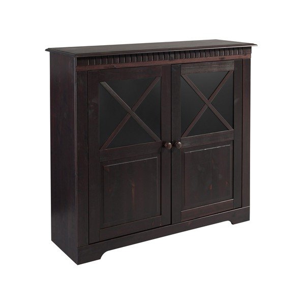 Temno rjava vitrina iz masivnega bora 95x35 cm Lisa – Støraa-image-3