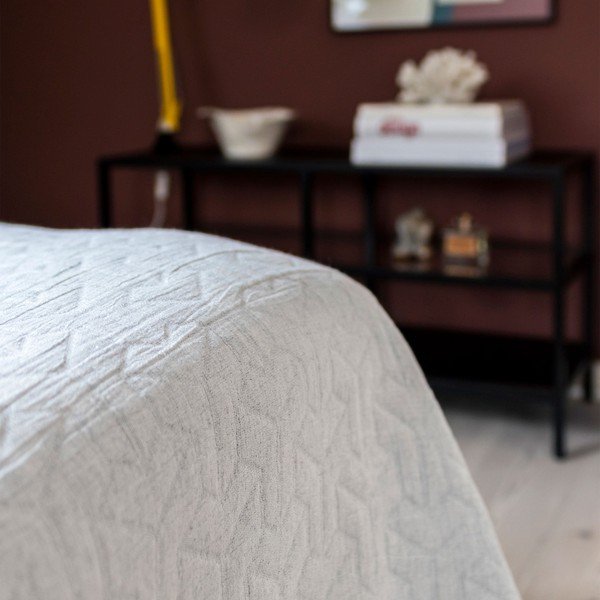 Belo pregrinjalo za zakonsko posteljo iz recikliranega bombaža 250x250 cm Trio - Mette Ditmer Denmark-image-1