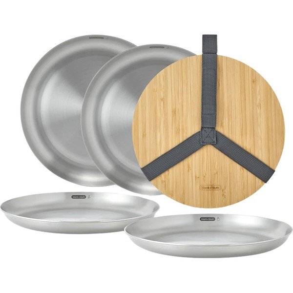 Krožniki iz nerjavečega jekla v srebrni barvi v kompletu 4 ks ø 25,5 cm – Black + Blum