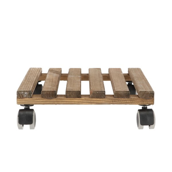 Rjav lesen premičen podstavek za cvetlični lonček Esschert Design, 29 x 29 cm-image-2