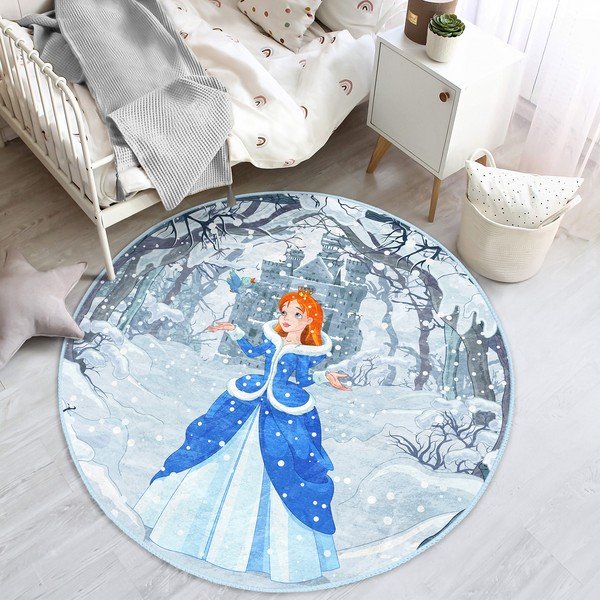 Modra otroška preproga ø 100 cm Comfort – Mila Home-image-3