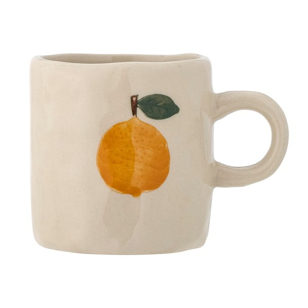 Belo-oranžna lončena skodelica 230 ml Agnes – Bloomingville Mini