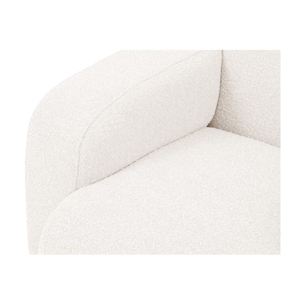 Bela kotna sedežna garnitura iz tkanine bouclé (desni kot) Molino – Micadoni Home-image-1
