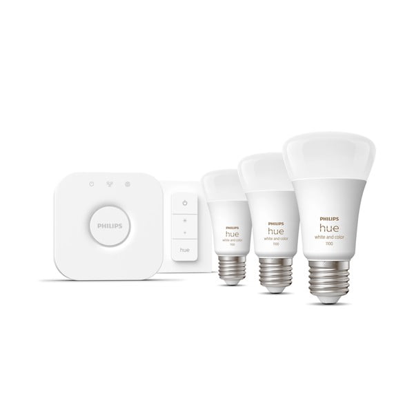 Pameten začetni komplet z žarnico E27, 11 W 5 ks White and color ambiance – Philips Hue