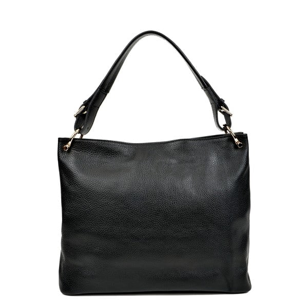 Črna ženska usnjena torbica Mangotti Bags