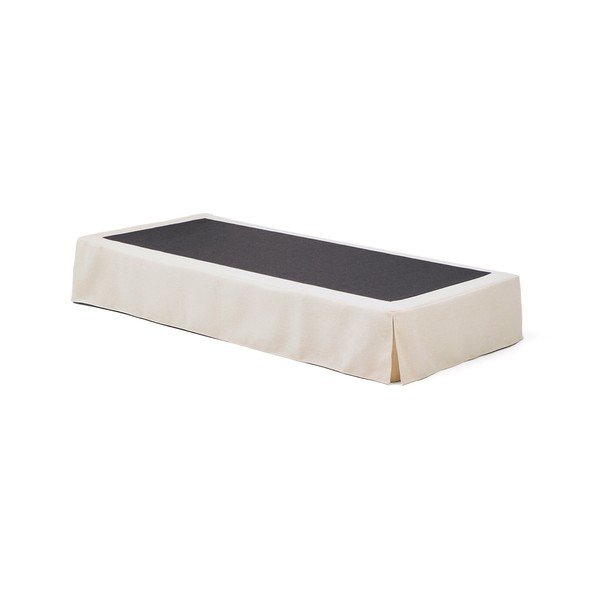 Bela oblazinjena postelja brez vzglavja 90x200 cm Jaira – Kave Home