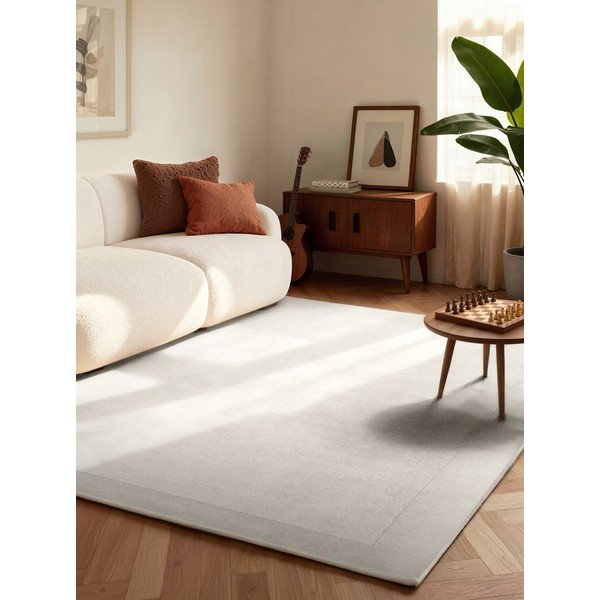 Kremno bela ročno tkana preproga iz mešanice volne 160x230 cm Kari – Villeroy&Boch-image-1