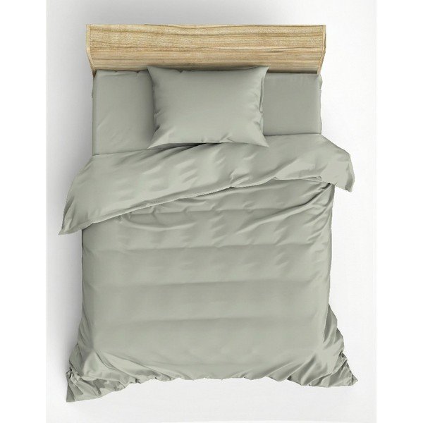 Žajbljevo zelena enojna posteljnina 200x140 cm Plain  – Mijolnir-image-4