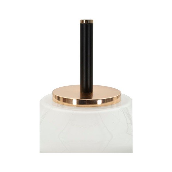 Belo-črna stoječa svetilka s steklenim senčilom (višina 168 cm) Vintage – Mauro Ferretti-image-4