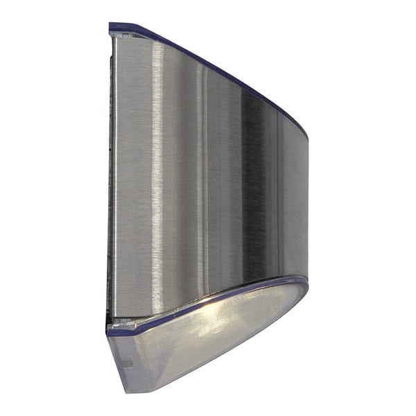 Komplet 2 stenskih solarnih LED svetilk iz nerjavečega jekla Star Trading Wally, višina 8 cm-image-2