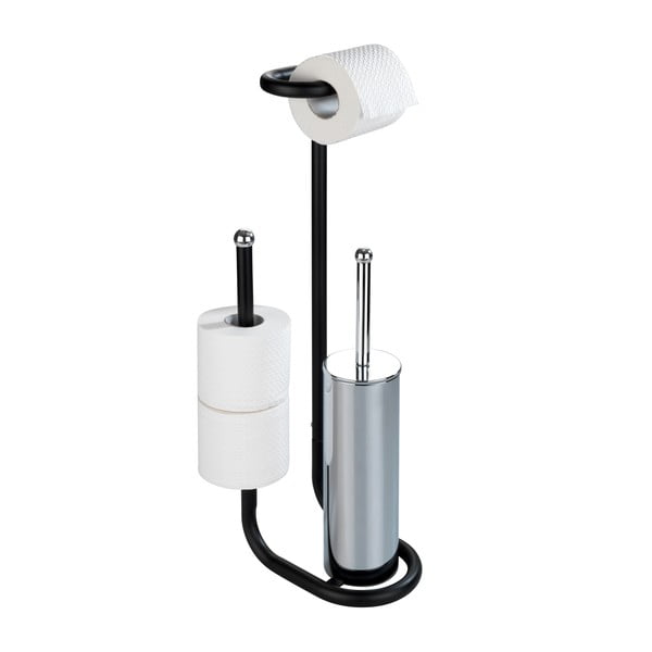 Stojalo za WC ščetko in toaletni papir iz nerjavečega jekla Wenko Universalo -image-1