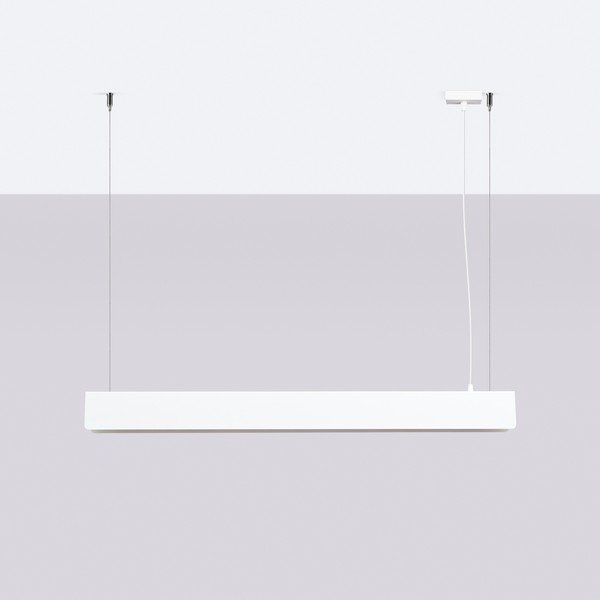 Bela kovinska LED viseča svetilka Nebula – Sollux-image-2