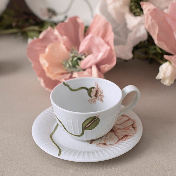 Bela porcelanasta skodelica 380 ml Hammershøi Poppy – Kähler Design-image-2