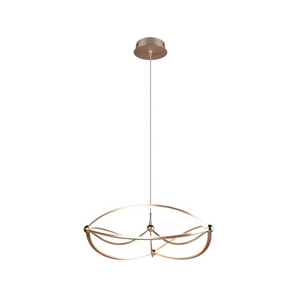 Medeninasta LED zatemnitvena viseča svetilka Charivari – Trio-image-2