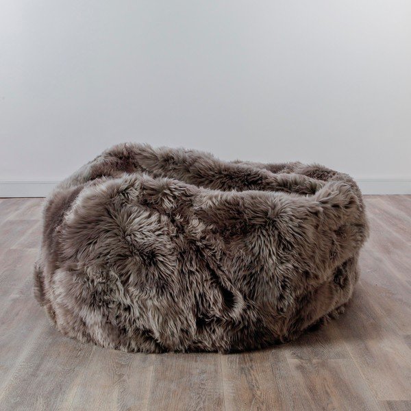 Siva vreča za sedenje iz ovčje kože Native Natural, ⌀ 110 cm-image-2