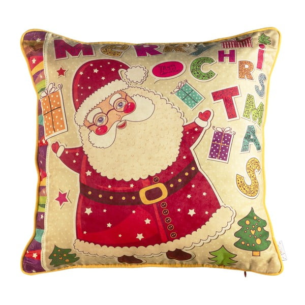 Božična prevleka za vzglavnik Mike & Co. NEW YORK Comfort Happy Santa, 43 x 43 cm