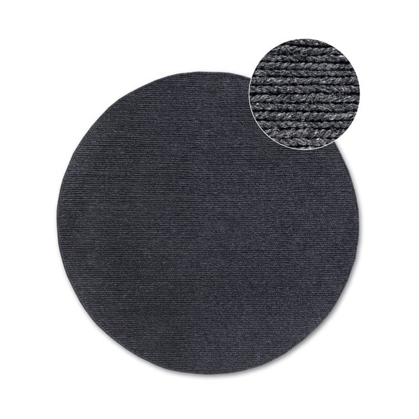 Temno siva ročno tkana volnena okrogla preproga ø 160 cm Francois – Villeroy&Boch
