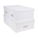 Komplet 3 belih škatel za shranjevanje Bigso Box of Sweden Inge