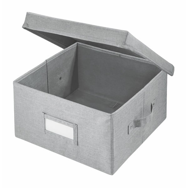 Siva škatla za shranjevanje iDesign Codi, 33 x 29,8 cm