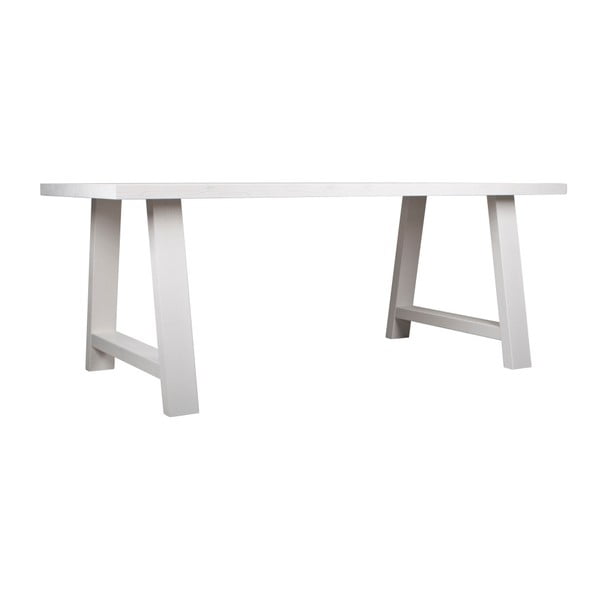 White Zuiver A Uokvirjena miza iz masivnega lesa, 200 x 90 cm