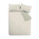 Zelena/kremno bela bombažna posteljnina za zakonsko posteljo 200x200 cm Hampton Stripe – Bianca