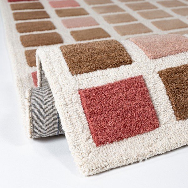 Rožnata ročno tkana volnena preproga 140x200 cm Renga Wool – Flair Rugs-image-2