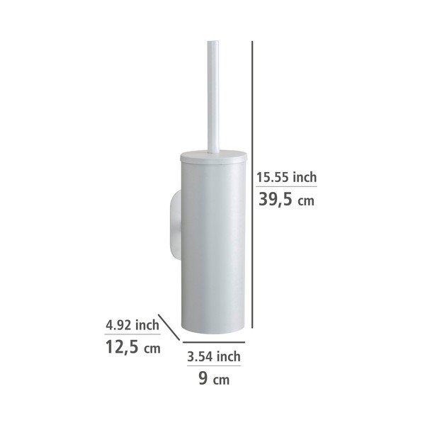 Bela WC ščetka iz nerjavečega jekla z namestitvijo brez vrtanja Orea – Wenko-image-3