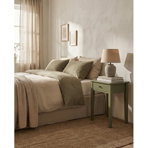 Zelena nočna omarica v mat dekorju Bart – Marckeric-image-1