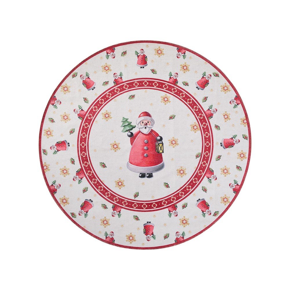 Rdeča okrogla preproga z božičnim motivom ø 160 cm Toy's Delight Santa Claus