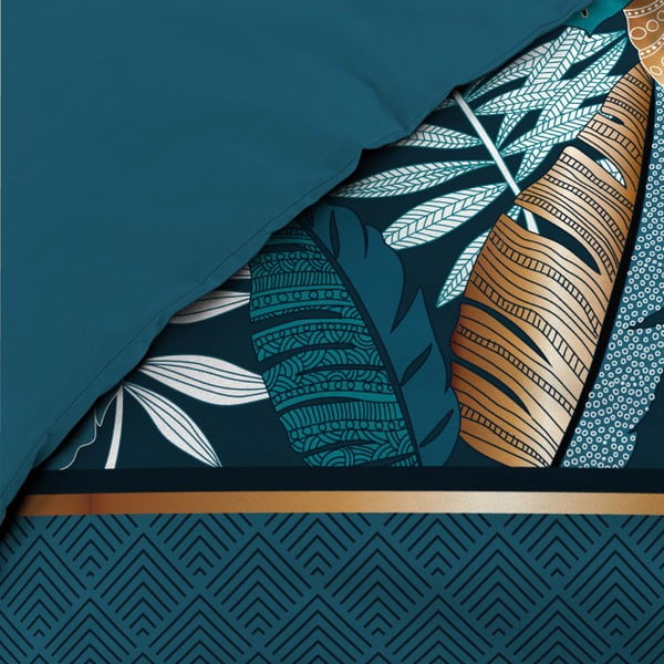 Modra bombažna posteljnina za zakonsko posteljo/podaljšana 240x220 cm Alianor – douceur d'intérieur-image-3