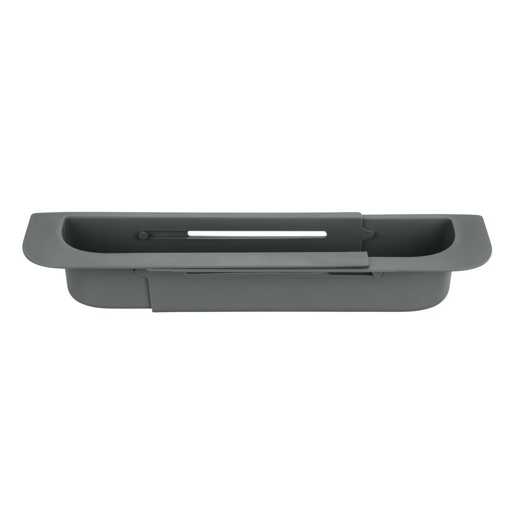 Siv plastičen teleskopski odcejalnik za pomivalno korito 49,5x8,5 cm Fino