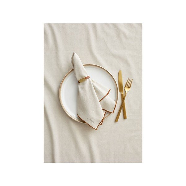 Komplet 2 bež bombažnih prtičkov Södahl Organic, 50 x 50 cm-image-2