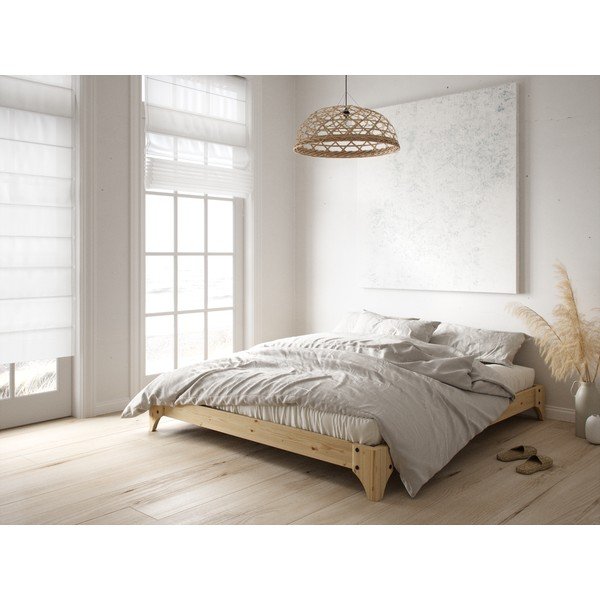 Postelja z vzmetnico Karup Design Elan Comfort Mat Black/Natural, 140 x 200 cm-image-1