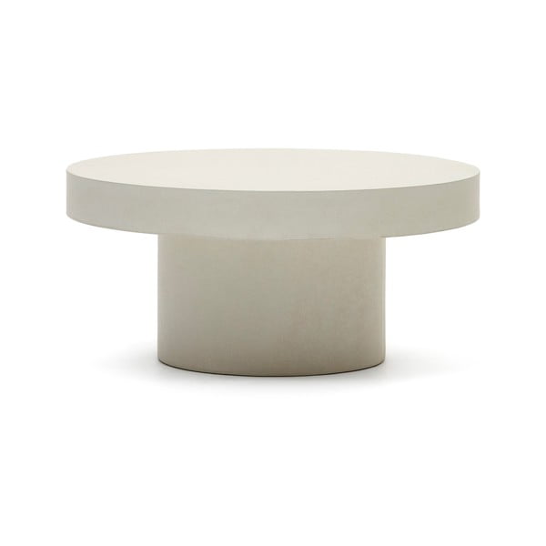 Betonska okrogla vrtna mizica ø 90 cm Aiguablava – Kave Home-image-4