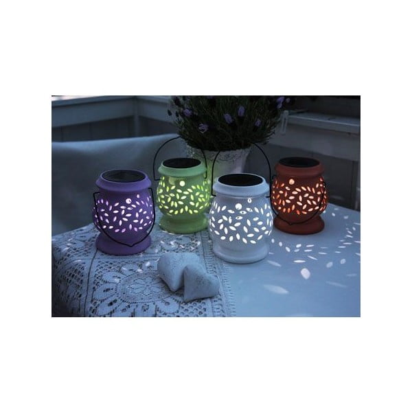 Rdeča keramična zunanja LED svetilka Star Trading Clay, višina 14 cm-image-3
