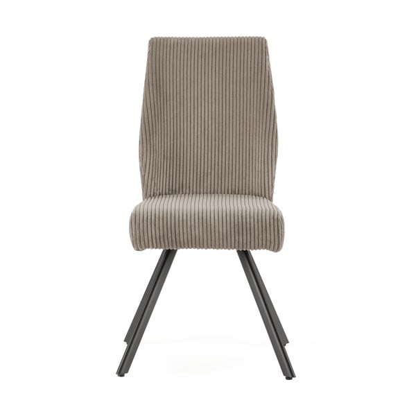 Svetlo sivi jedilni stoli iz rebrastega žameta v kompletu 2 ks Anibal – Marckeric-image-2