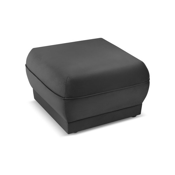 Temno siv žameten tabure Lando – Micadoni Home-image-3