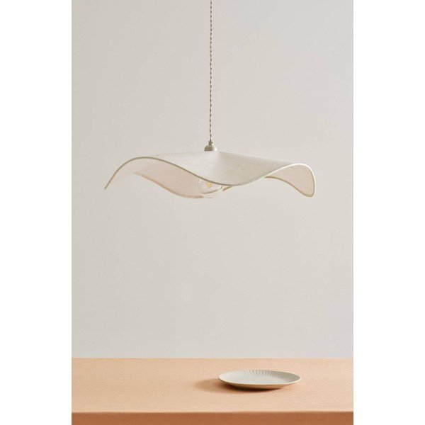 Kremno bela papirnata viseča svetilka ø 70 cm Monchi – Jotex-image-2