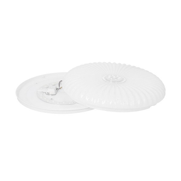 Bela LED zatemnitvena stropna svetilka z daljinskim upravljalnikom 38x38 cm Perola – Candellux Lighting-image-4