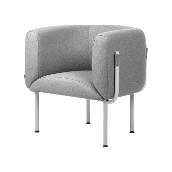 Siv fotelj iz volne Ubi – noo.ma