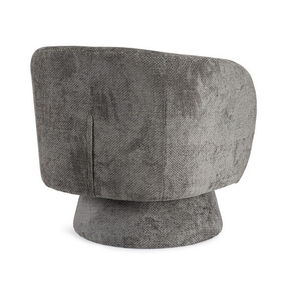 Temno siv vrtljiv fotelj iz šenilje Julienne – Bizzotto-image-4