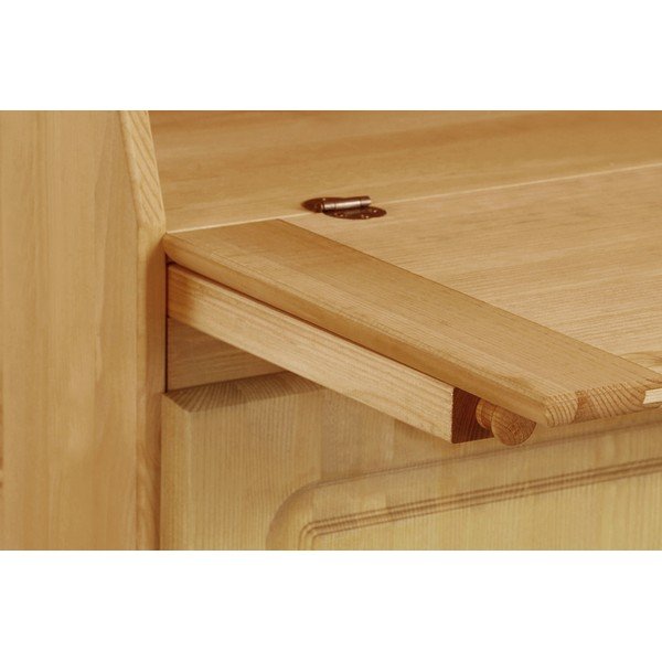 Visoka komoda iz masivnega bora s pisalno mizo v naravni barvi 107x39 cm Mette – Støraa-image-1