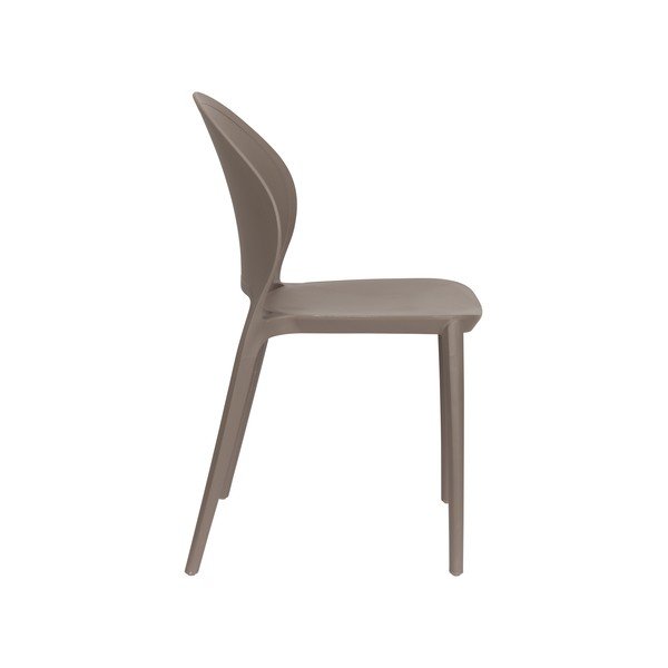 Rjavi plastični vrtni stoli v kompletu 4 ks Sjoerd – White Label-image-3