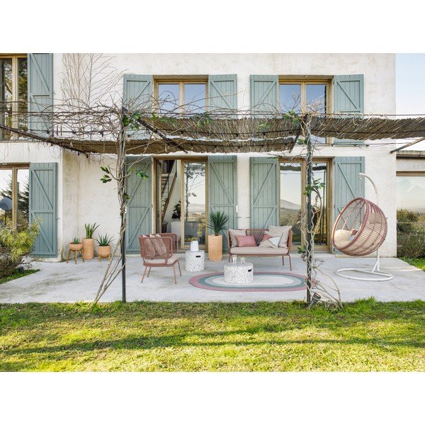 Terakotni cvetlični lonec na lesenem stojalu Kave Home Suba, višina 40 cm-image-3