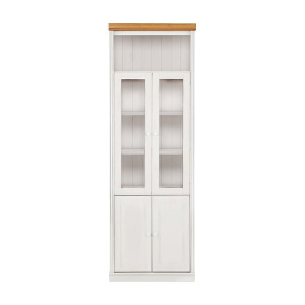 Bela vitrina iz masivnega bora 74x223 cm Anita – Støraa