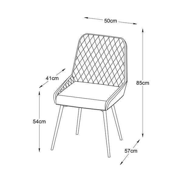 Moder žameten jedilni stol Milton – Unique Furniture-image-4