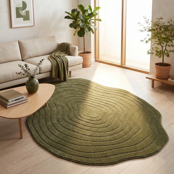 Temno zelena preproga 160x230 cm Pebble – ESTE-image-2