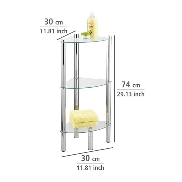 Kotna 3-nadstropna polica Wenko Corner-image-4