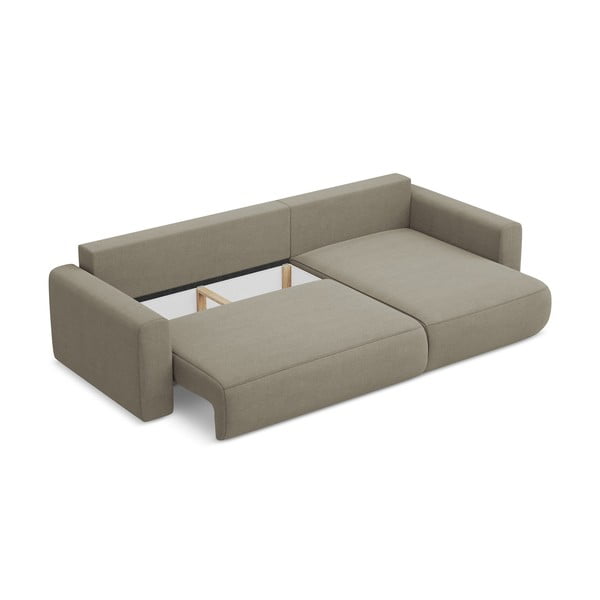 Svetlo rjava raztegljiva/s prostorom za shranjevanje kotna sedežna garnitura (desni kot/z ležalnikom) Kapua – Makamii-image-3
